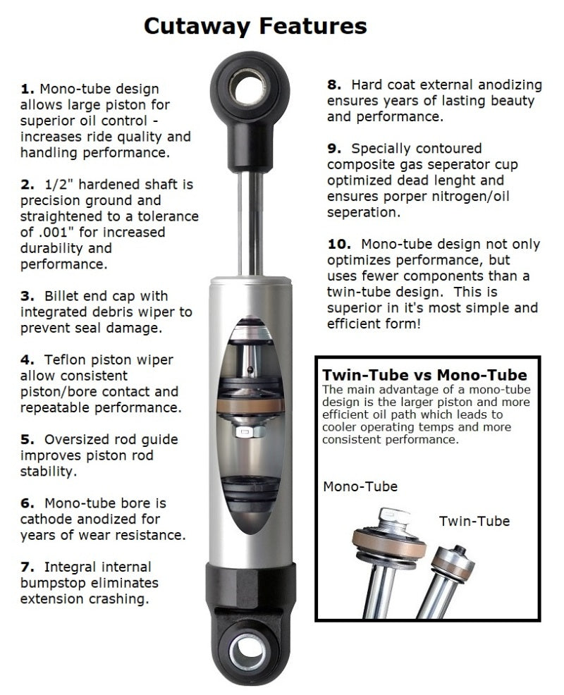 Ridetech 61-64 Buick Fullsize and 63-65 Riviera Rear HQ Series Shock