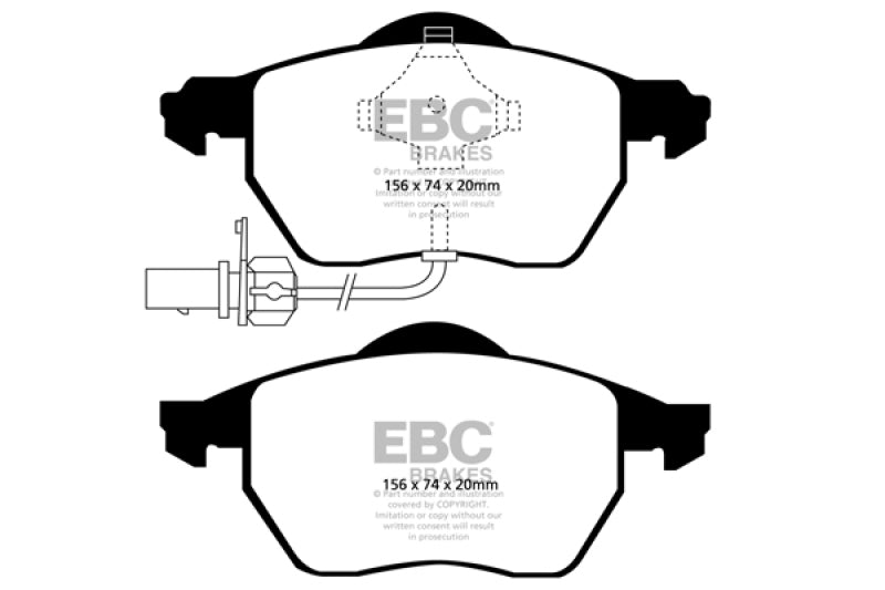 EBC 02-08 Volkswagen Passat 1.8 Turbo Greenstuff Front Brake Pads