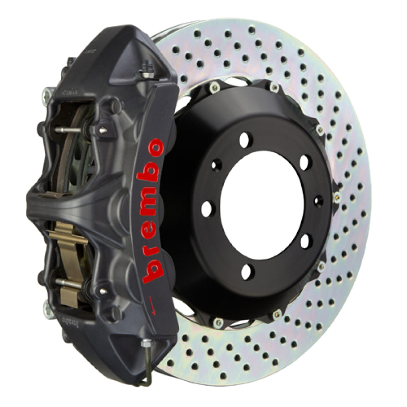 Brembo 12-14 328i M-Sport Brakes (Excl. xDrive) Fr GTS BBK 6Pist Cast 380x32 2pc Rtr Drill-Black HA