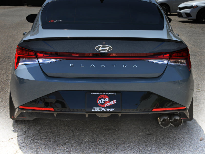 aFe Takeda 21-25 Hyundai Elantra 1.6L (t) 3in. SS Axle-Back Exhaust System w/Carbon Tips
