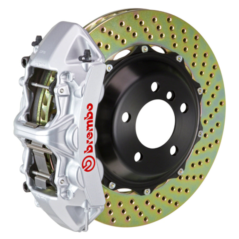 Brembo 11-17 X3 (F25)/15-18 X4 (F26) Front GT BBK 6 Piston Cast 380x32 2pc Rotor Drilled-Silver