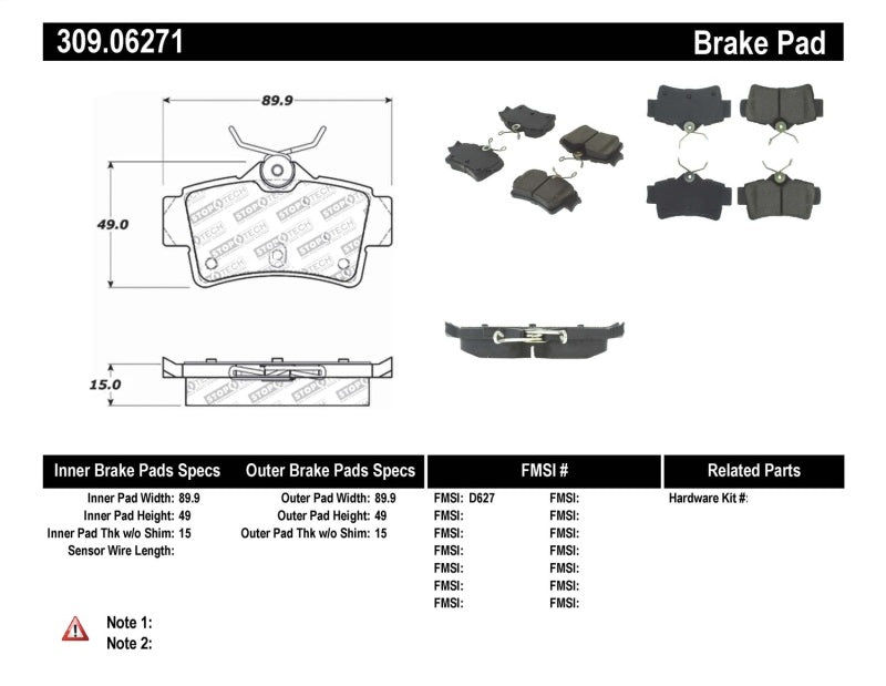 StopTech Performance Brake Pads