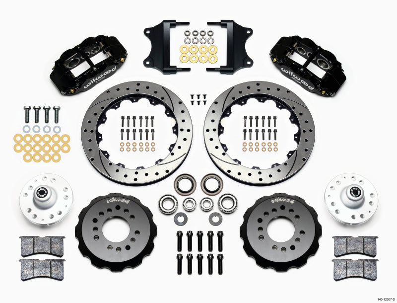 Wilwood Narrow Superlite 6R Front Hub Kit 12.88in Heidts Tri -5 2 inch Drop Spindle