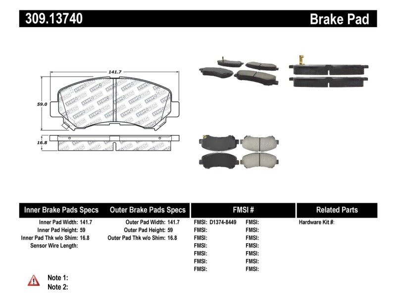 StopTech Performance Brake Pads