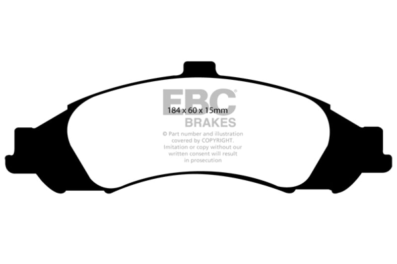 EBC 03-04 Pontiac GTO 5.7 (Solid Rear Rotors) Bluestuff Front Brake Pads