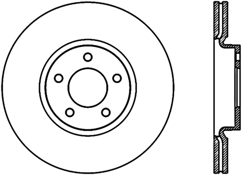 StopTech 2007-2013 Mazda 3 2.3L Cryo Drilled Right Front Brake Rotor