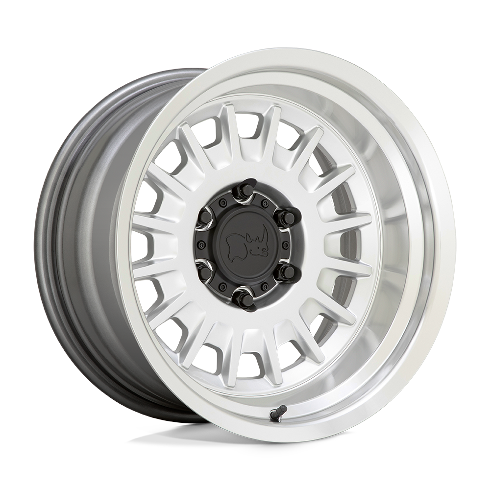 Black Rhino ALISO Gloss Silver W/ Mirror Cut wheel view 2