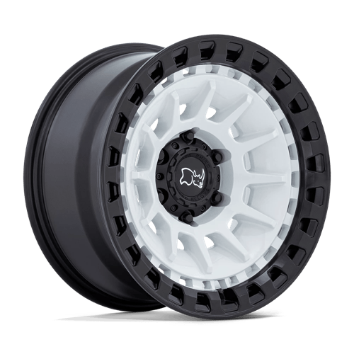 Black Rhino BARRAGE Gloss White On Matte Black wheel