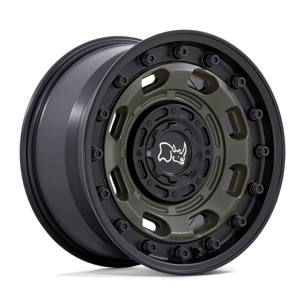 Black Rhino ATLAS Olive Drab Green W/ Black Lip Wheels