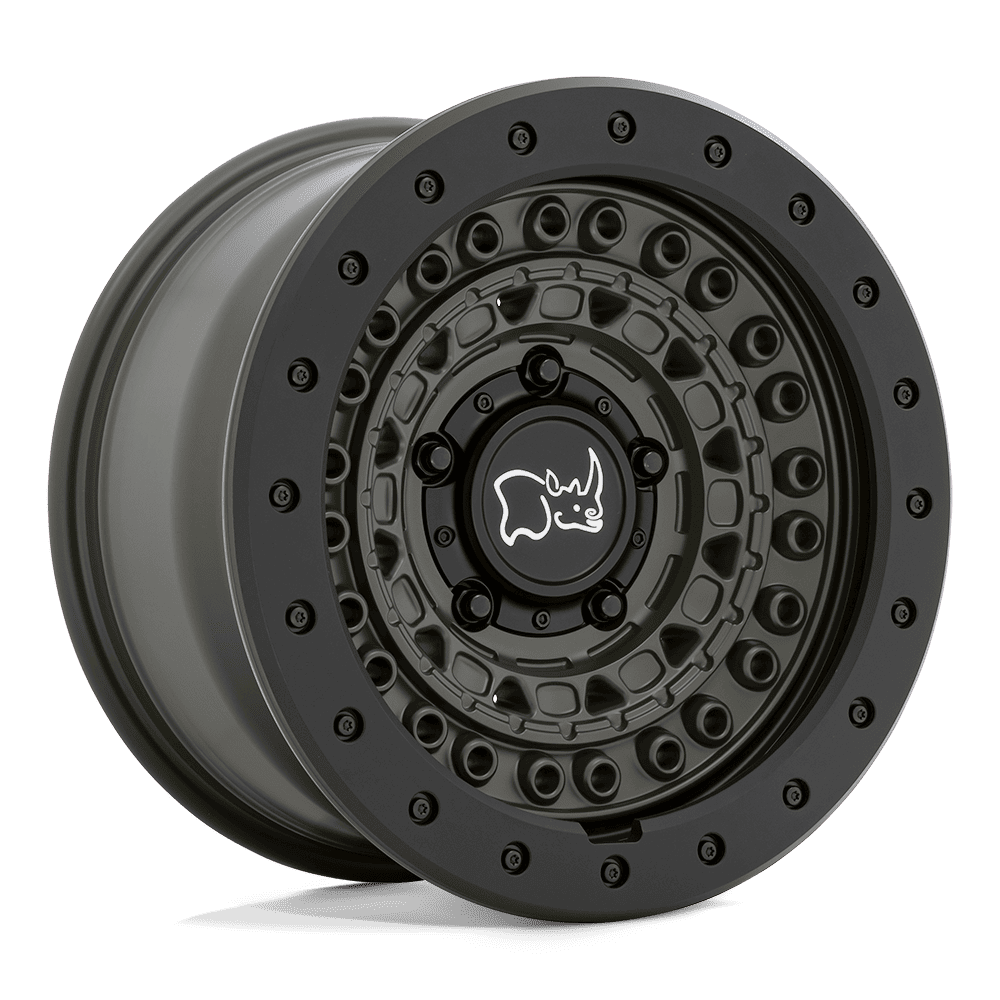 Black Rhino BARRICADE Olive Drab Green W/ Blk Rock wheel view 4