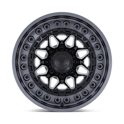 Black Rhino ALPHA Matte Black W/ Gunmetal Lip wheel view 3