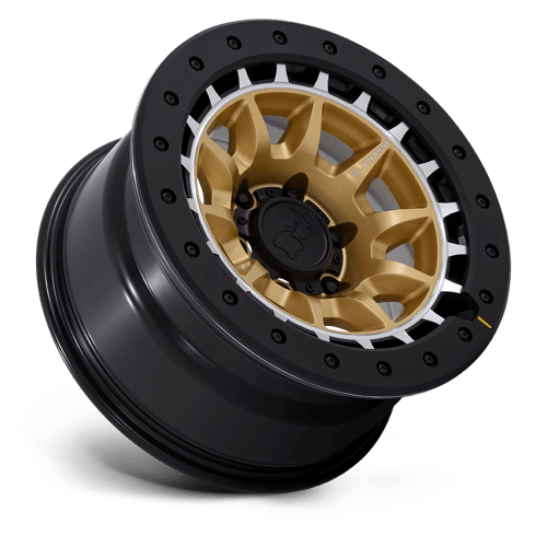 Black Rhino TUSK Matte Gold W/ Machined Ring wheel view 2