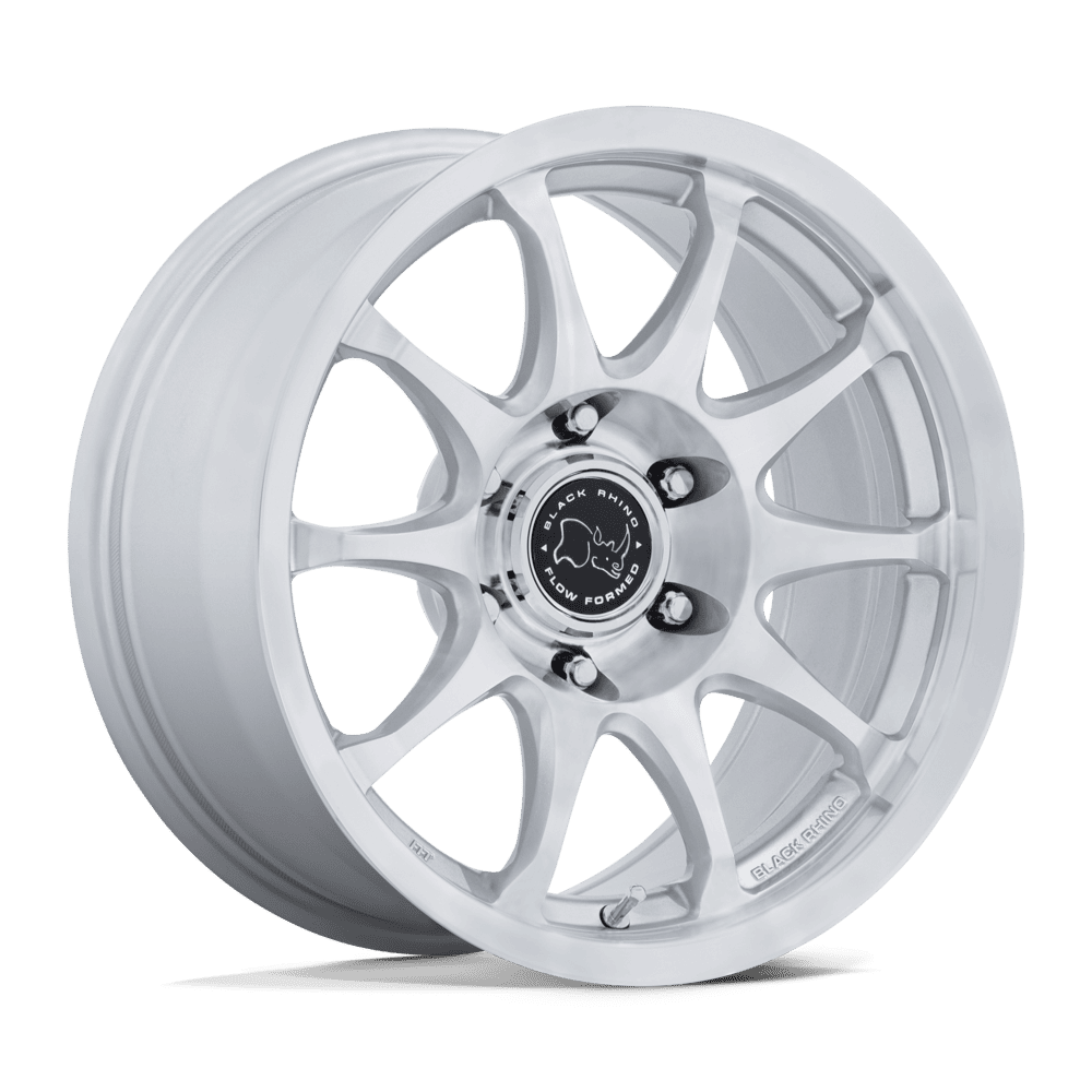 Black Rhino RONIN Gloss Silver W/ Machined Face wheel view 4