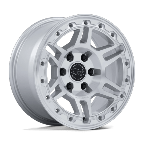 Black Rhino VANGUARD Gloss Silver W/ Machined Face wheel