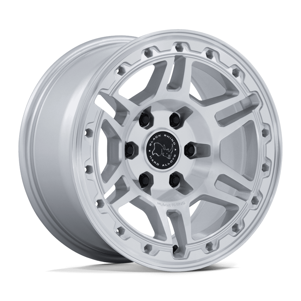 Black Rhino VANGUARD Gloss Silver W/ Machined Face wheel view 4
