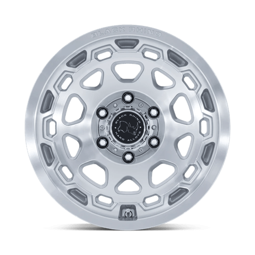 Black Rhino CONGO Gloss Silver W/ Machined Face wheel view 3