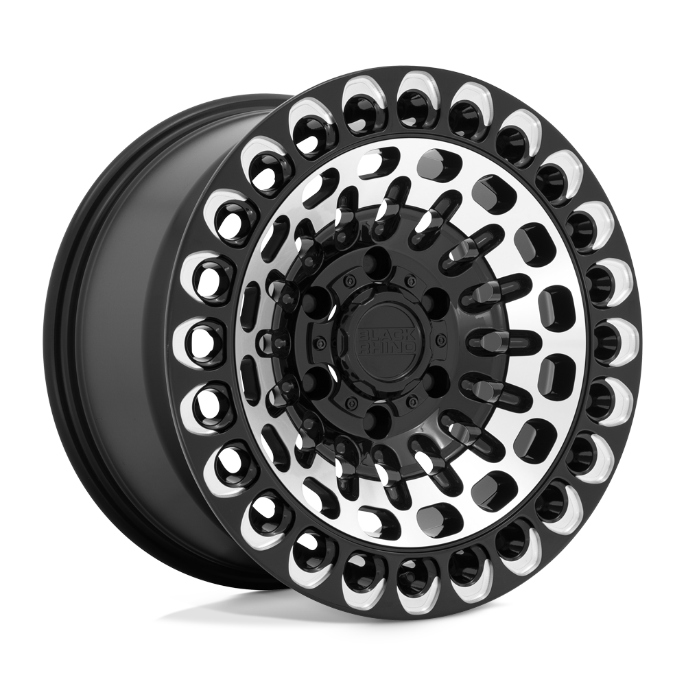 Black Rhino LABYRINTH Gloss Black W Mach Face & Mill wheel view 4