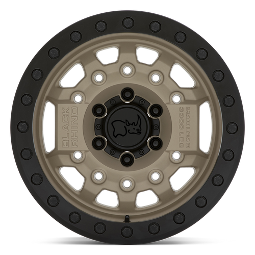 Black Rhino AVENGER BEADLOCK Desert Sand W/ Black Hardware wheel view 3