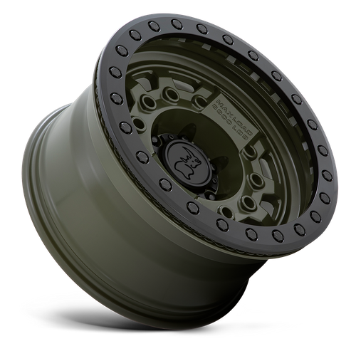 Black Rhino AVENGER BEADLOCK Olive Drab Green Blk Hardware wheel view 2