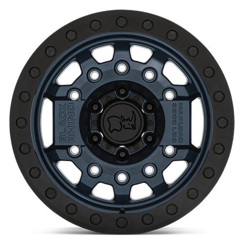 Black Rhino AVENGER BEADLOCK Navy Blue W/ Black Hardware wheel view 3