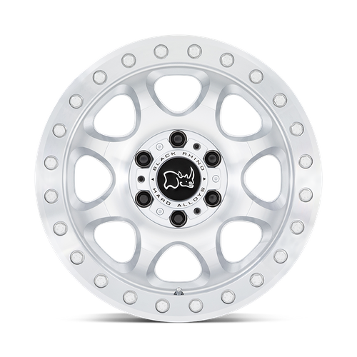 Black Rhino VENTURE BEADLOCK Gloss Silver W/ Machined Face wheel view 3