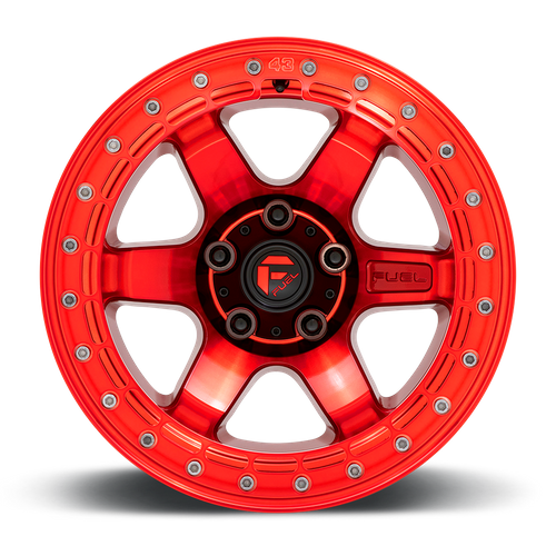 Fuel BLOCK BEADLOCK Candy Red W/ Candy Red Ring wheel view 3