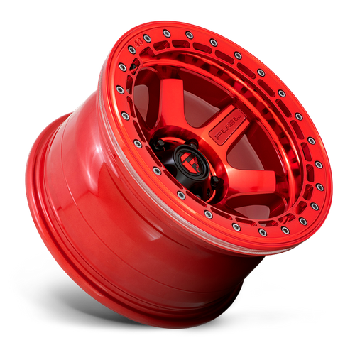 Fuel BLOCK BEADLOCK Candy Red W/ Candy Red Ring wheel view 2