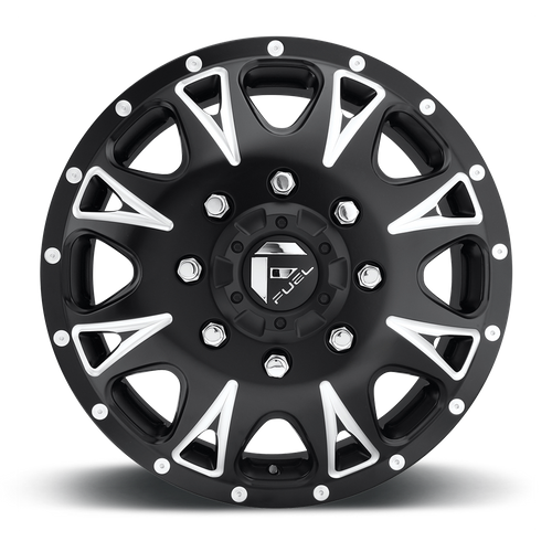Fuel THROTTLE Matte Black Milled wheel view 2