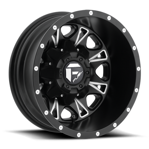 Fuel THROTTLE Matte Black Milled wheel view 4