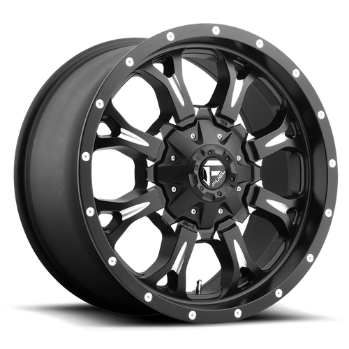 Fuel KRANK Matte Black Milled wheel view 2
