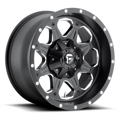 Fuel BOOST Matte Black Milled wheel view 2
