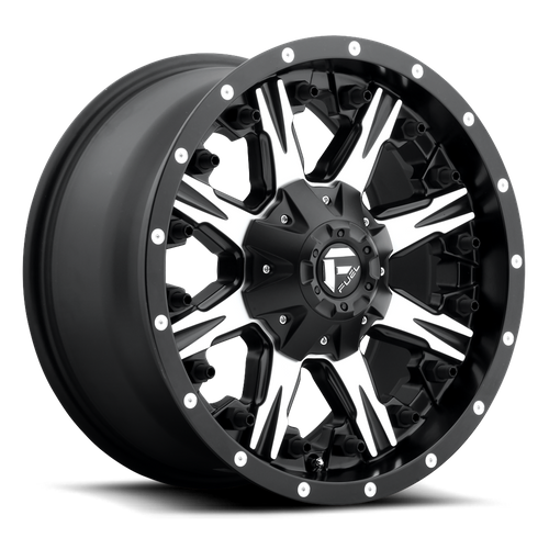 Fuel NUTZ Matte Black Machined wheel