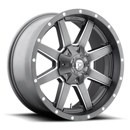 Fuel MAVERICK Matte Gun Metal Milled wheel