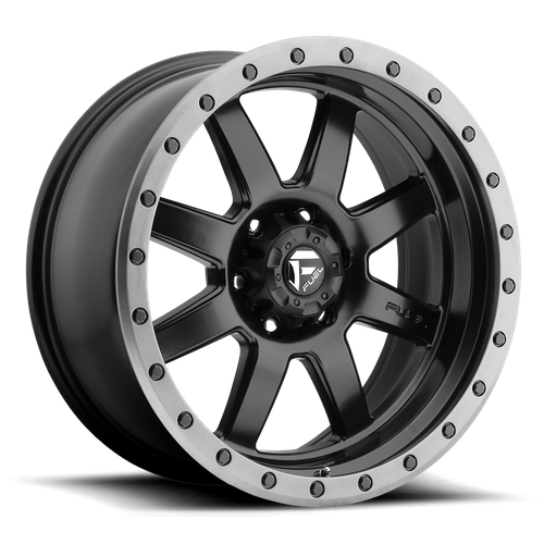 Fuel TROPHY Matte Black Gun Metal Ring wheel view 2