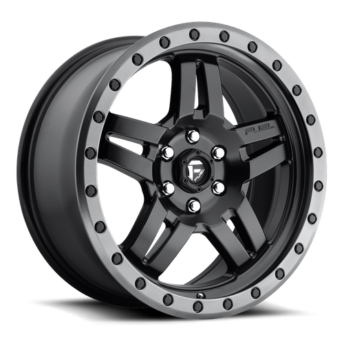 Fuel ANZA Matte Black Gun Metal Ring wheel