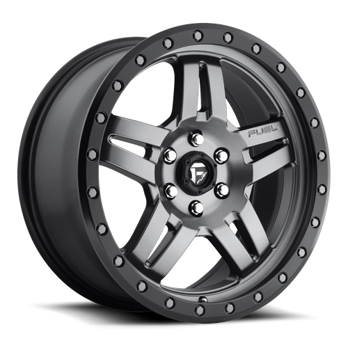 Fuel ANZA Matte Gunmetal Black Bead Ring wheel
