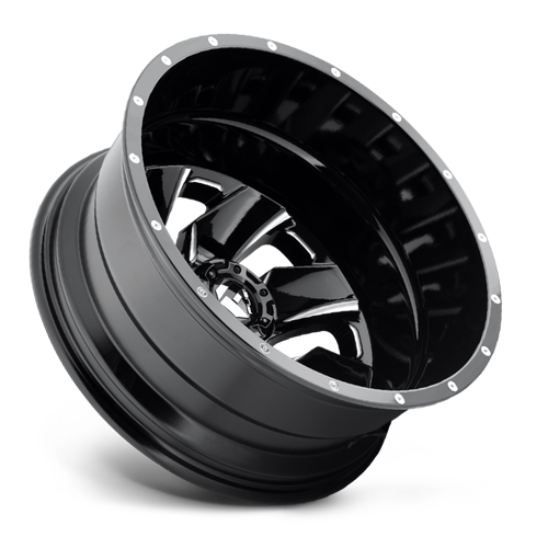 Fuel CLEAVER Gloss Black Milled wheel view 4