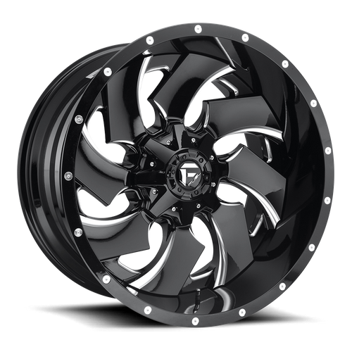 Fuel CLEAVER Gloss Black Milled wheel