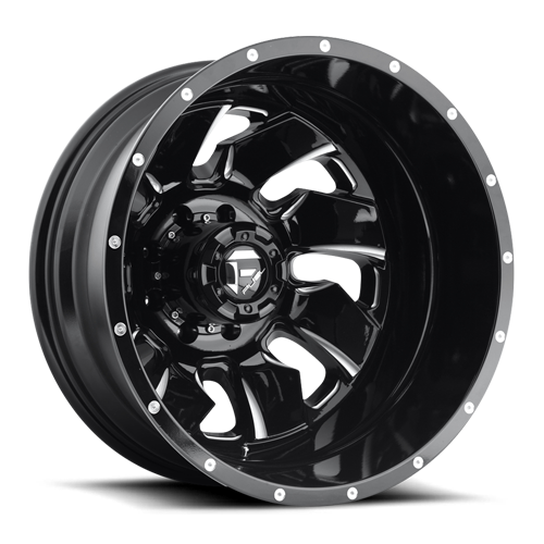 Fuel CLEAVER Gloss Black Milled wheel view 3