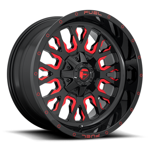 Fuel STROKE Gloss Black Red Tinted Clear wheel