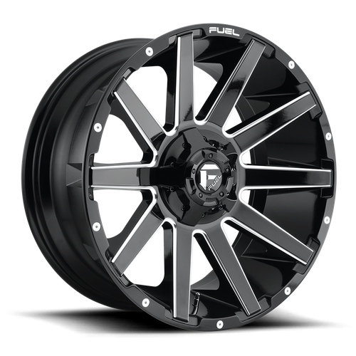 Fuel CONTRA Gloss Black Milled wheel view 3