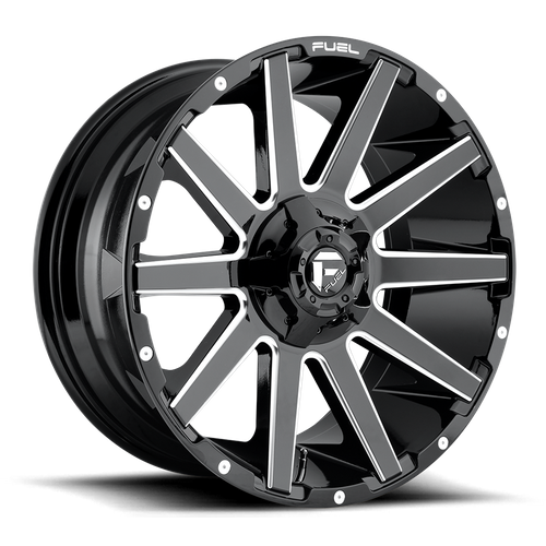 Fuel CONTRA Gloss Black Milled wheel view 4