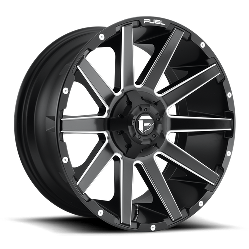 Fuel CONTRA Matte Black Milled wheel view 3