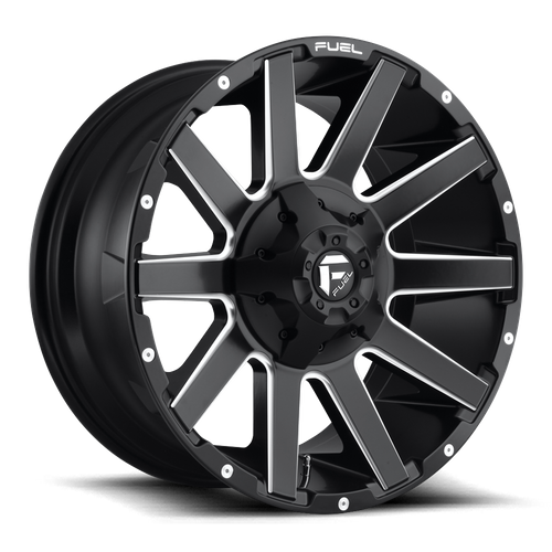 Fuel CONTRA Matte Black Milled wheel view 4