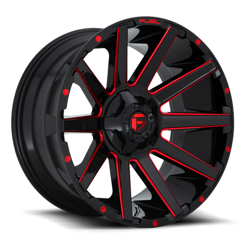 Fuel CONTRA Gloss Black Red Tinted Clear wheel