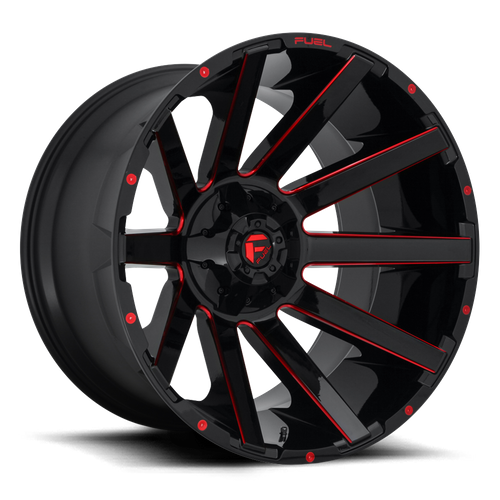 Fuel CONTRA Gloss Black Red Tinted Clear wheel view 3