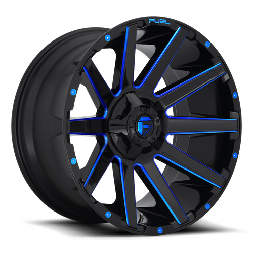 Fuel CONTRA Gloss Black Blue Tinted Clear wheel