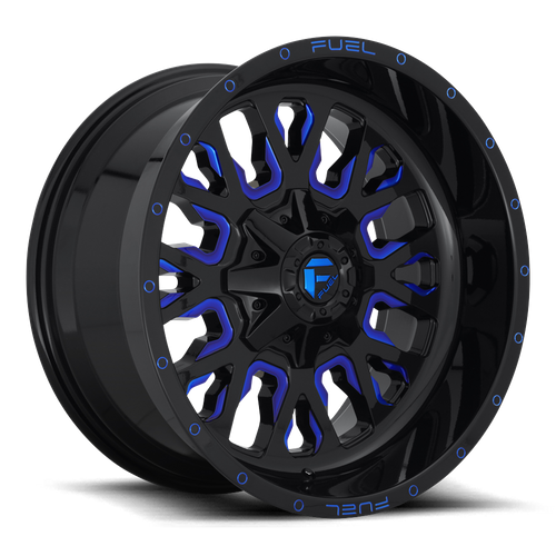 Fuel STROKE Gloss Black Blue Tinted Clear wheel