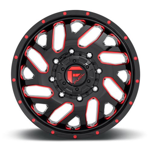 Fuel TRITON Gloss Black Red Tinted Clear wheel view 3