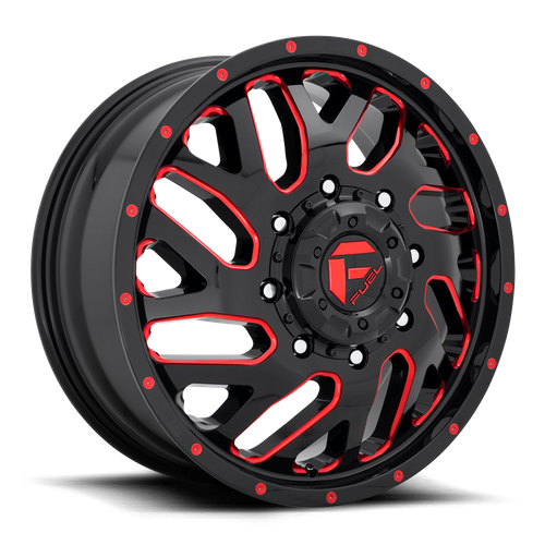 Fuel TRITON Gloss Black Red Tinted Clear wheel